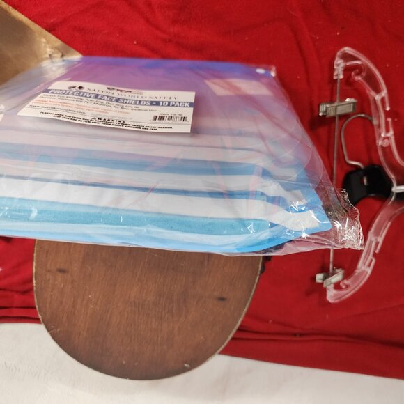 TCP Global Salon World Blue Clear PET Made Safety Protective Face Shields 10pk - Picture 15 of 16